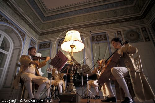 AUSTRIA - BURGENLAND - Eisenstadt - Castello Esterhazy - una sala interna con concerto