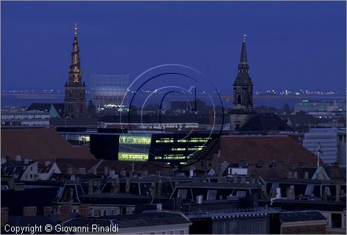 DENMARK - DANIMARCA - COPENHAGEN - veduta notturna della citt dall'alto dell'Hotel Radisson Sas Royal