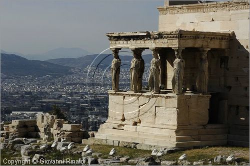 GREECE - ATENE - ATHENS - Acropoli - Acropolis - Eretteo - Erechtheum - Loggia delle Cariatidi -  Caryatid - Kariathide