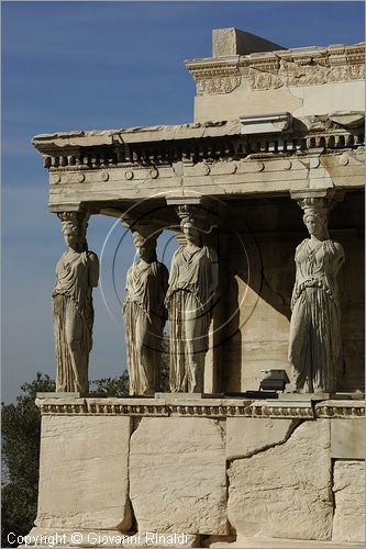 GREECE - ATENE - ATHENS - Acropoli - Acropolis - Eretteo - Erechtheum - Loggia delle Cariatidi -  Caryatid - Kariathide