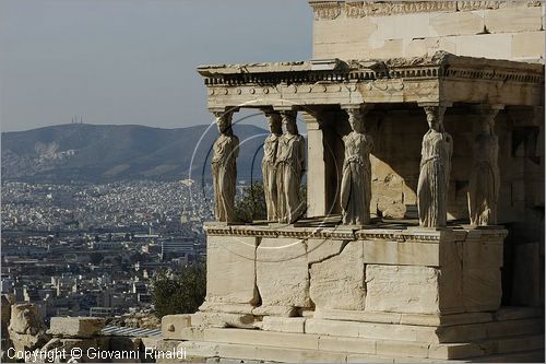 GREECE - ATENE - ATHENS - Acropoli - Acropolis - Eretteo - Erechtheum - Loggia delle Cariatidi -  Caryatid - Kariathide