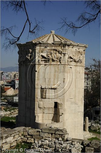 GREECE - ATENE - ATHENS - Agor Romana - the Roman Agora - la torre dei venti (Aerides) - racchiude l'orologio idraulico di Kyrrhestos (I secolo a.C.)