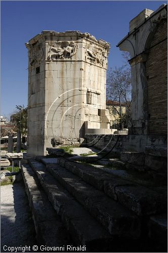 GREECE - ATENE - ATHENS - Agor Romana - the Roman Agora - la torre dei venti (Aerides) - racchiude l'orologio idraulico di Kyrrhestos (I secolo a.C.)