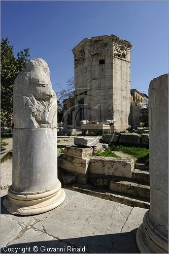 GREECE - ATENE - ATHENS - Agor Romana - the Roman Agora - la torre dei venti (Aerides) - racchiude l'orologio idraulico di Kyrrhestos (I secolo a.C.)