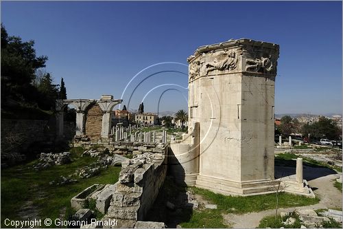 GREECE - ATENE - ATHENS - Agor Romana - the Roman Agora - la torre dei venti (Aerides) - racchiude l'orologio idraulico di Kyrrhestos (I secolo a.C.)