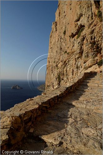 GRECIA - GREECE - Isole Cicladi - Amorgos - costa orientale - monastero Moni Hozoviotissis