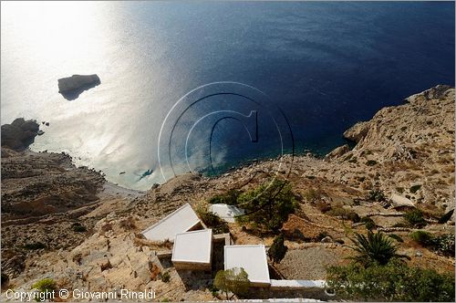 GRECIA - GREECE - Isole Cicladi - Amorgos - costa orientale - monastero Moni Hozoviotissis