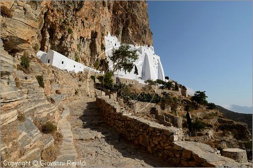 GRECIA - GREECE - Isole Cicladi - Amorgos - costa orientale - monastero Moni Hozoviotissis