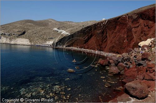 GRECIA - GREECE - Isole Cicladi - Santorini - costa sud - Kokkini bay (spiaggia rossa)