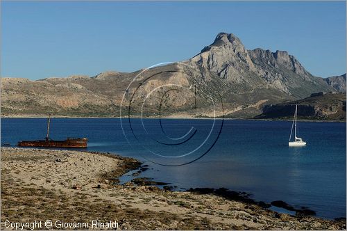 GRECIA - GREECE - Isola di Creta (Crete) - penisola di Gramvousa - Gramvousa Bay visto lall'isola di Imeri Gramvousa