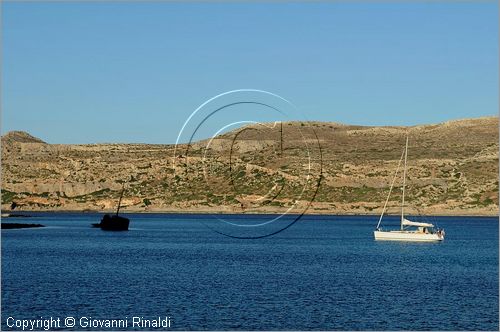 GRECIA - GREECE - Isola di Creta (Crete) - penisola di Gramvousa - Gramvousa Bay visto lall'isola di Imeri Gramvousa