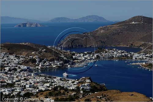 GRECIA - GREECE - Isole del Dodecaneso - Dodecanese Islands - Isola di Patmos - veduta dalla strada che porta alla Hora