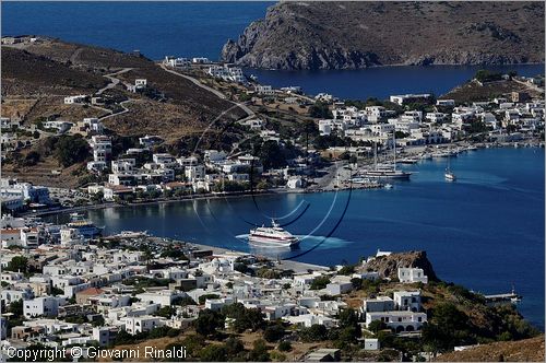 GRECIA - GREECE - Isole del Dodecaneso - Dodecanese Islands - Isola di Patmos - veduta dalla strada che porta alla Hora