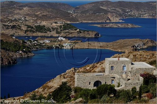 GRECIA - GREECE - Isole del Dodecaneso - Dodecanese Islands - Isola di Patmos - veduta dalla strada che porta alla Hora