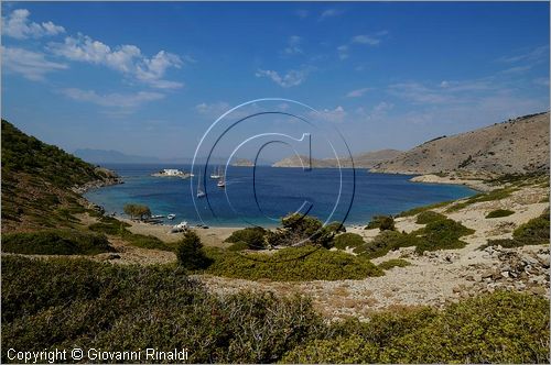 GRECIA - GREECE - Isole del Dodecaneso - Dodecanese Islands - Isola di Simi - Symi - Agios Emilianos nella baia di Skomisa