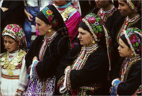 GREECE (Dodecanese) Karpathos Island - GRECIA (Dodecanneso) Isola di Scarpanto - Olimbos - antico paese arroccato sul crinale ed isolato a nord dell'isola - una festa religiosa tradizionale