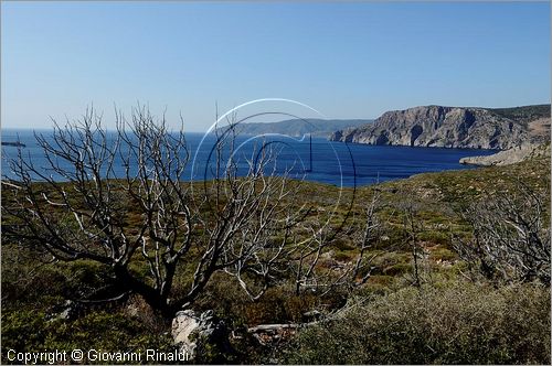 GRECIA - GREECE - Ionio Meridionale - Isola di Kithera (Kithira Citera) - costa ovest - Fanokopio Bay presso Mylopotamos