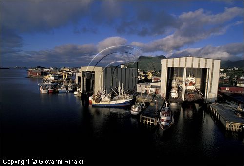 NORWAY - NORVEGIA - ISOLE LOFOTEN - Svolvaer - veduta nella zona dei cantieri navali