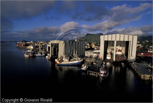 NORWAY - NORVEGIA - ISOLE LOFOTEN - Svolvaer - veduta nella zona dei cantieri navali