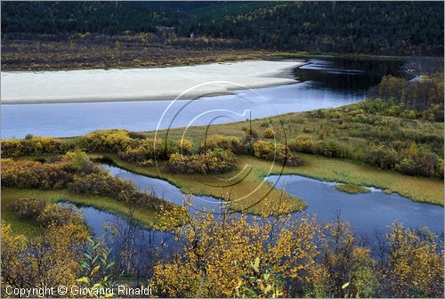 NORWAY - NORVEGIA - paesaggio sul fiume Karasjokka