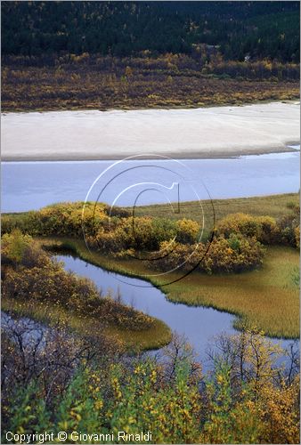 NORWAY - NORVEGIA - paesaggio sul fiume Karasjokka