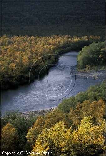 NORWAY - NORVEGIA - Fiume Lakselv sulla strada tra Karasjok e Lakselv