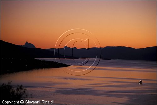 NORWAY - NORVEGIA - Narwik - tramonto sul Ofotfjorden