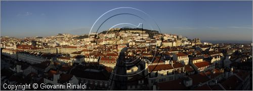 PORTUGAL - LISBON - LISBOA - PORTOGALLO - LISBONA - veduta della citt al tramonto dall'elevador de Santa Justa