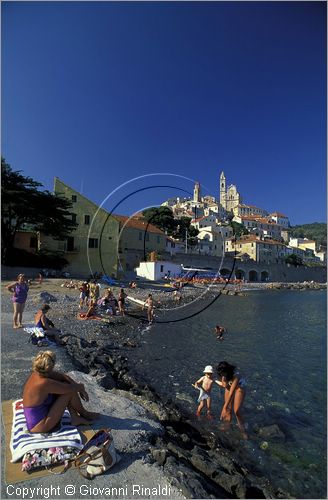 ITALY - LIGURIA - CERVO (IM) - veduta del borgo dal mare