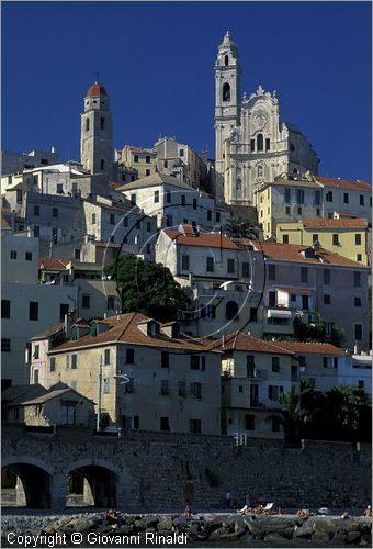 ITALY - LIGURIA - CERVO (IM) - veduta del borgo dal mare