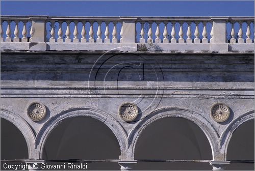 ITALY - LIGURIA - LAVAGNA (GE) - loggiato antistante la chiesa di Santo Stefano