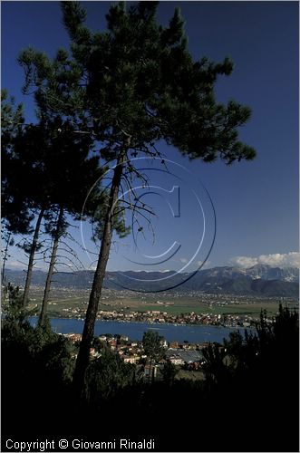 ITALY - LIGURIA - FOCE DEL FIUME MAGRA (SP) - veduta da Montemarcello tra Bocca di Magra e Fiumaretta di Ameglia - sullo sfondo le Alpi Apuane