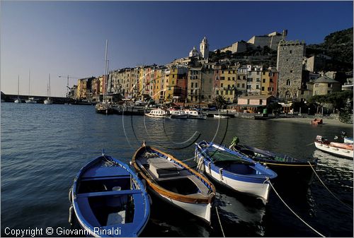 ITALY - LIGURIA - PORTOVENERE (SP) - veduta panoramica della palazzata policroma della Calata Doria