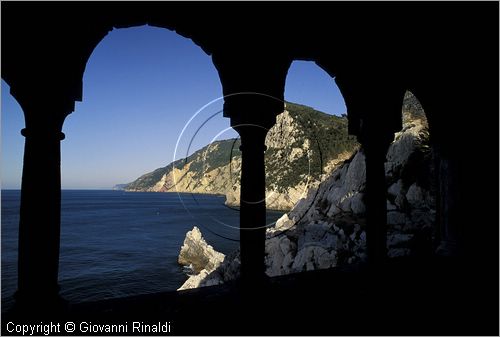 ITALY - LIGURIA - PORTOVENERE (SP) - veduta del mare di fuori dalla chiesa di San Pietro