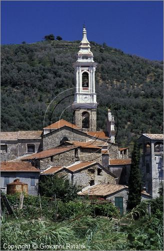 ITALY - LIGURIA - DOLCEDO (IM) - veduta del borgo con il campanile della chiesa di San Tommaso