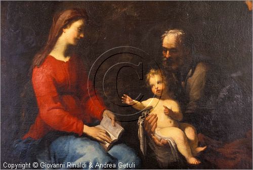 ITALY - ANGHIARI (AR) - Museo Statale di Palazzo Taglieschi - Grande sala XVIII: dipinto con la Sacra Famiglia del 1623 di Giovanni Battista Ghidoni