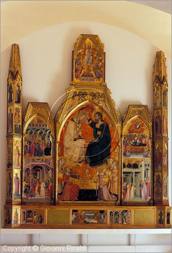 ITALY - MONTALCINO (SI) - Museo Civico e Diocesano d'Arte Sacra: sala A: Polittico dell'Incoronazione della Madonna (fempera su tavola del 1388 di Bartolo di Fredi)