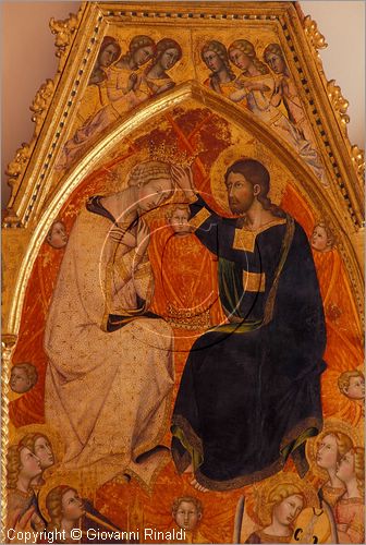 ITALY - MONTALCINO (SI) - Museo Civico e Diocesano d'Arte Sacra: sala A: Polittico dell'Incoronazione della Madonna (tempera su tavola del 1383 di Bartolo di Fredi)