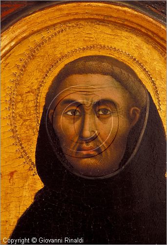 ITALY - MONTALCINO (SI) - Museo Civico e Diocesano d'Arte Sacra: sala A: Santo Monaco (tempera su tavola della prima met del '300 di Francesco di Segna)