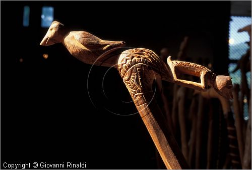 ITALY - PALMI (RC) - Museo Calabrese di etnografia e Folklore "Raffaele Corso" - bastoni da pastore scolpiti