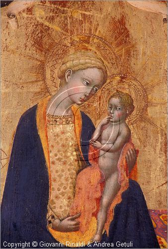 ITALY - PIENZA (SI) - Museo Diocesano d'Arte Sacra - sala 2: Tabernacolo con Madonna dell'Umilt (Maestro dell'Osservanza - 1440 circa)