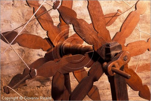 ITALY - SERRA DE' CONTI (AN)
Museo delle Arti Monastiche "Le Stanze del Tempo Sospeso" (Convento di San Francesco)
Sala V  - filatoi a mano in legno intagliato (secolo XVIII)