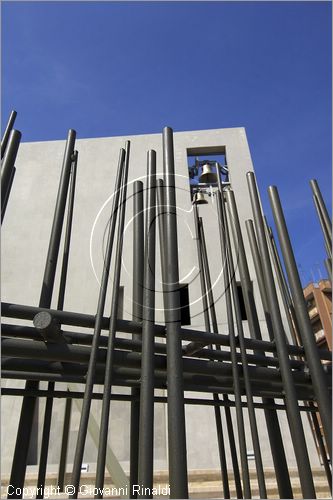 ITALY - ROME - ROMA - Quartiere della Magliana - Chiesa del Santo Volto di Ges (Piero Sartogo e Nathalie Grenon - 2006) - veduta esterna - la cancellata plasmata da Giuseppe Uncini