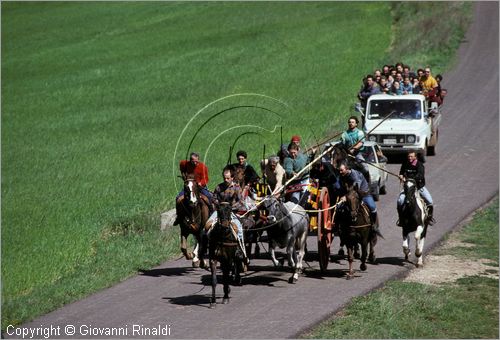 ITALY - CHIEUTI (FG)
Corsa dei Carri trainati dai buoi (21-23 aprile)
lungo il percorso delle prove