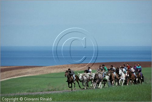 ITALY - CHIEUTI (FG)
Corsa dei Carri trainati dai buoi (21-23 aprile)
lungo il percorso delle prove