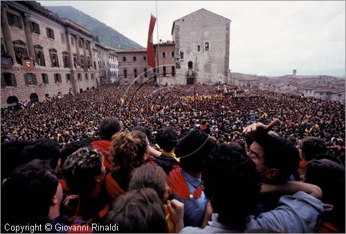 ITALY - GUBBIO (PG)
Festa della Corsa dei Ceri (15 maggio)
i ceri nella piazza della Signoria per l'alzata