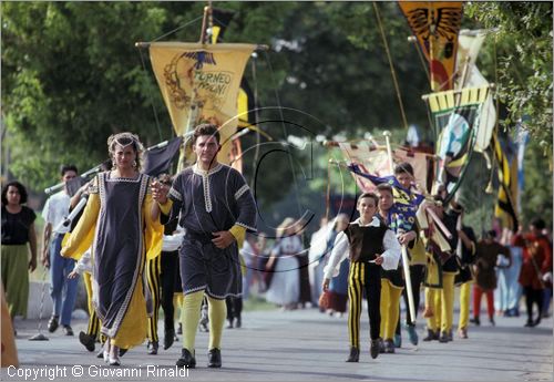 ITALY - ORIA (BR)
Corteo Storico di Federico II e Torneo dei Rioni (prima decade di agosto)
rievocazione del 10 Agosto del 1225 quando Federico II giunse in Oria con la sua corte per attendere la promessa sposa, Isabella di Brienne