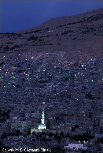 SYRIA - DAMASCO - veduta della citt dopo il tramonto verso la collina Jebel Qassioun