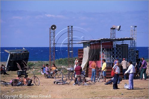 CUBA - HAVANA - Cojimar - piccolo villaggio sulla costa ad est della citt - il palco di un gruppo musicale lungo la costa