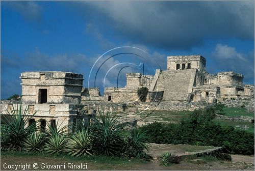 MEXICO - YUCATAN - Area archeologica di Tulum, antica citt costiera Maya-Tolteca (1100 d.C.) - Tempio de las Friscos e El Castillo